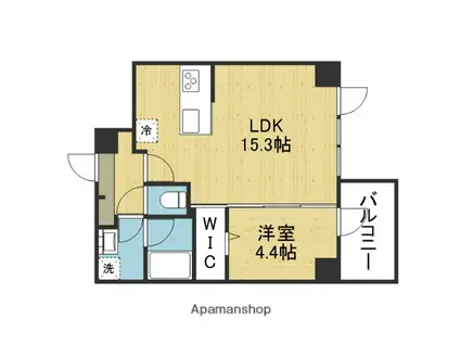 BRAVE徳井町(1LDK/12階)の間取り写真