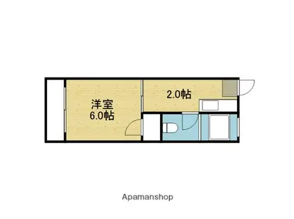 大平ハイツ(1K/5階)の間取り写真