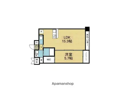 プレジオ長田(1LDK/7階)の間取り写真