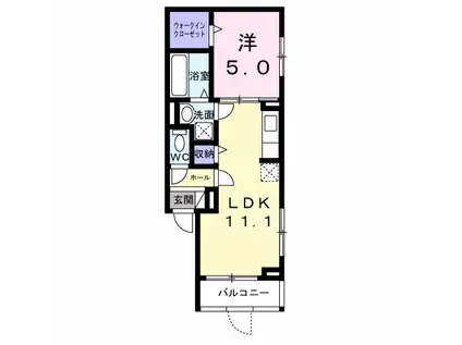 ロイヤルメゾン巽北(1LDK/3階)の間取り写真