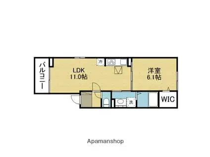 フェリシダ(1LDK/1階)の間取り写真