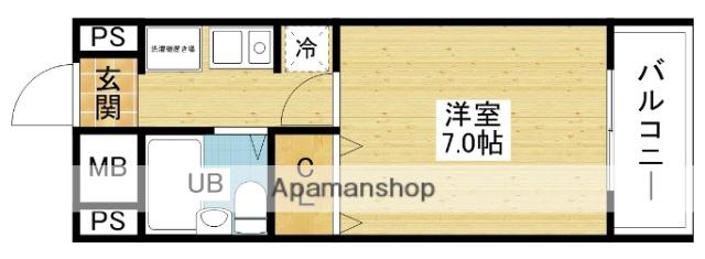 メゾンドサクラ大阪(1K/3階)の間取り写真