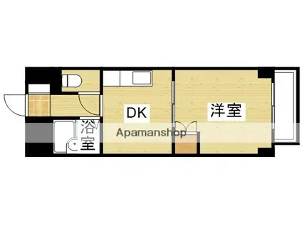 ローズコーポ新大阪7(1DK/10階)の間取り写真