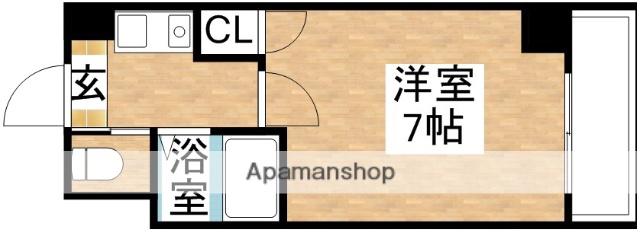 第5国本エレガンス新大阪(1K/4階)の間取り写真