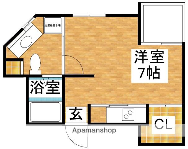ベルグランデ新大阪(ワンルーム/4階)の間取り写真