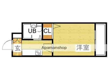 ノルデンハイム豊新(1K/3階)の間取り写真