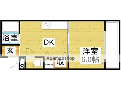 Ⅱメゾン林(1DK/3階)の間取り写真