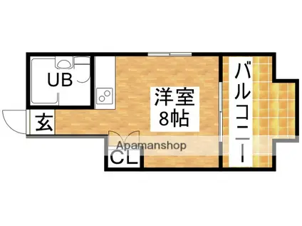 ハイツ芳(ワンルーム/7階)の間取り写真