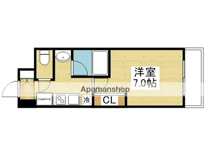 アーデン江坂(1K/8階)の間取り写真