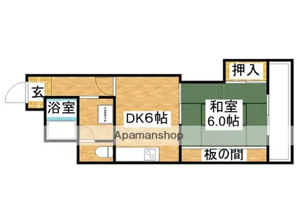 シャンティマサノ(1DK/4階)の間取り写真