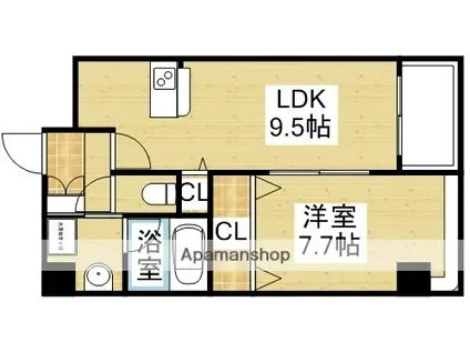 NS FIRST(1SLDK/10階)の間取り写真