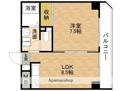 レクシア新大阪(1LDK/3階)の間取り写真