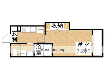 オリエンタル江坂(1K/3階)の間取り写真
