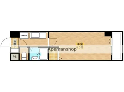 マンション野口2(1K/5階)の間取り写真