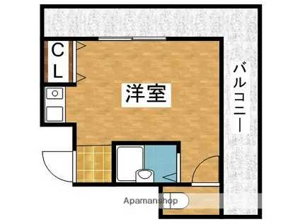 双葉ハイツ(1K/4階)の間取り写真