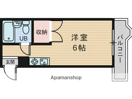 エリータ上新庄(1K/2階)の間取り写真