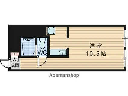 チサンマンション第8新大阪(ワンルーム/10階)の間取り写真