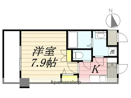 アーデン江坂Ⅲ(1K/6階)の間取り写真