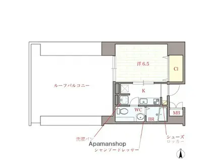 オリエンタル江坂(1K/12階)の間取り写真