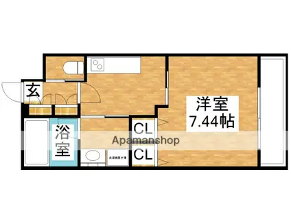 レジディア新大阪Ⅱ(1K/7階)の間取り写真