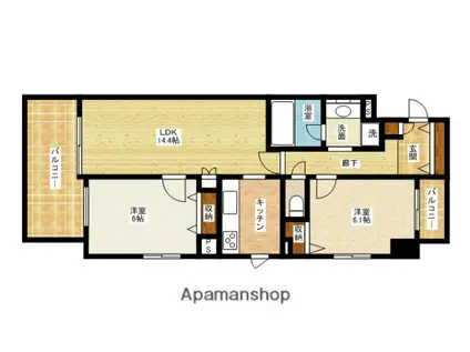 ラグーン新大阪シティライフ(2LDK/7階)の間取り写真