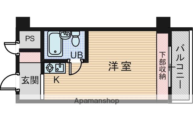 ライオンズマンション新大阪第5(ワンルーム/12階)の間取り写真