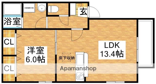 エターナル(1LDK/2階)の間取り写真