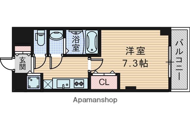 LUXE新大阪5(1K/11階)の間取り写真