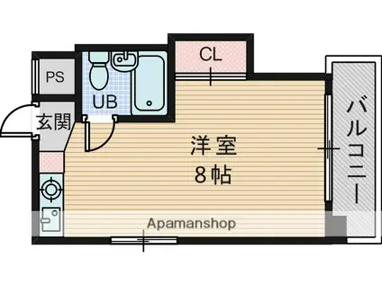 シティメゾン天満(ワンルーム/6階)の間取り写真