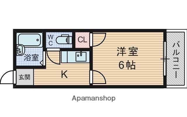 第3中本ビル(1K/4階)の間取り写真