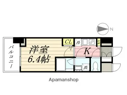 コンフォリア江坂広芝町(1K/10階)の間取り写真