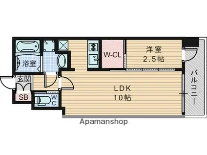 セレニテ西中島アリア弐番館(1LDK/11階)の間取り写真