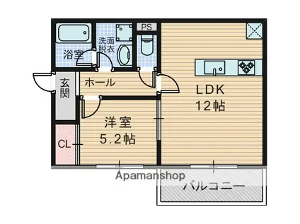 URBAN PARK(1LDK/3階)の間取り写真