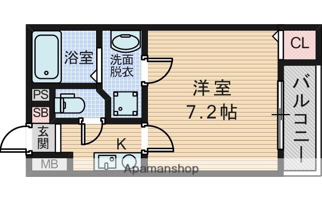 ALEGRIA三国(1K/3階)の間取り写真