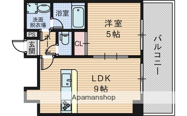 CITY SPIRE十三東(1LDK/3階)の間取り写真