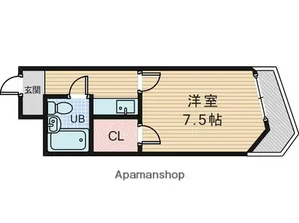 エムあいかわ(1K/3階)の間取り写真