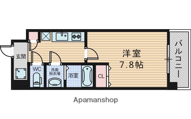 エスリード新大阪コンフォール Ⅱ番館(1K/8階)の間取り写真