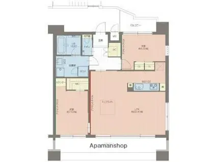 プレジオ東三国(2LDK/12階)の間取り写真