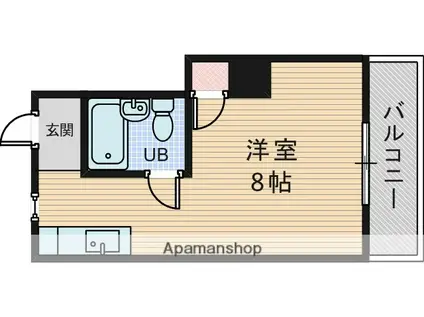 三宅ハイツ(ワンルーム/3階)の間取り写真