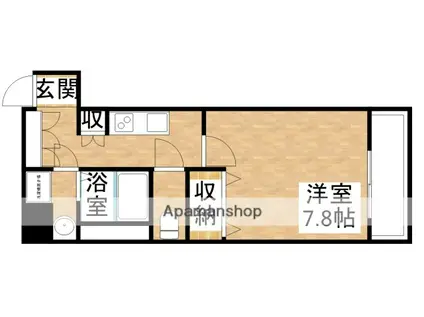 ベルヴィ江坂公園(1K/9階)の間取り写真