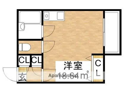 コーポラス常陽(ワンルーム/1階)の間取り写真