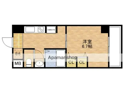 第15関根マンション(1DK/4階)の間取り写真