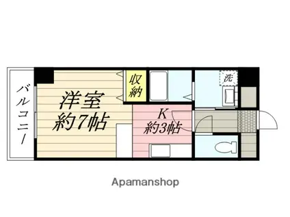 イースト AS ONE(1K/2階)の間取り写真