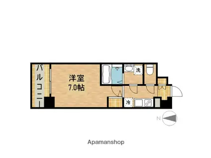 エスプレイス江坂レジデンス(1K/7階)の間取り写真