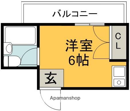 コーニッシュ豊中(ワンルーム/4階)の間取り写真