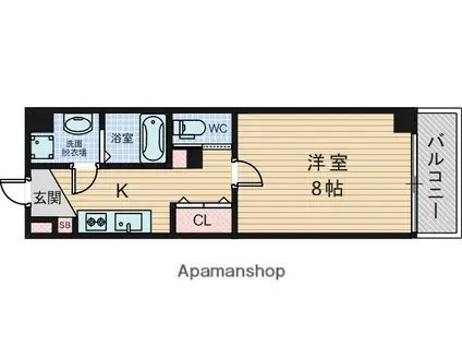RITZ SQUARE 蘭狭館(1K/1階)の間取り写真