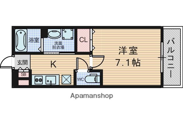 サンシャリテ向丘A棟(1K/3階)の間取り写真