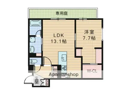 イーイーベース07(1LDK/1階)の間取り写真
