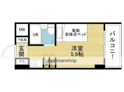 朝日プラザ梅田北デ・ラ・リブジェ(ワンルーム/8階)の間取り写真