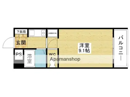 デイグラン上新庄(ワンルーム/3階)の間取り写真